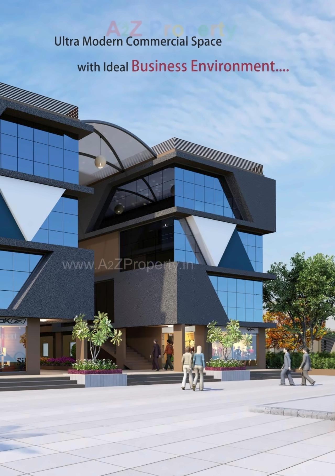 3D Elevation of real estate project Silicone Hills located at Koba, Gandhinagar, Gujarat