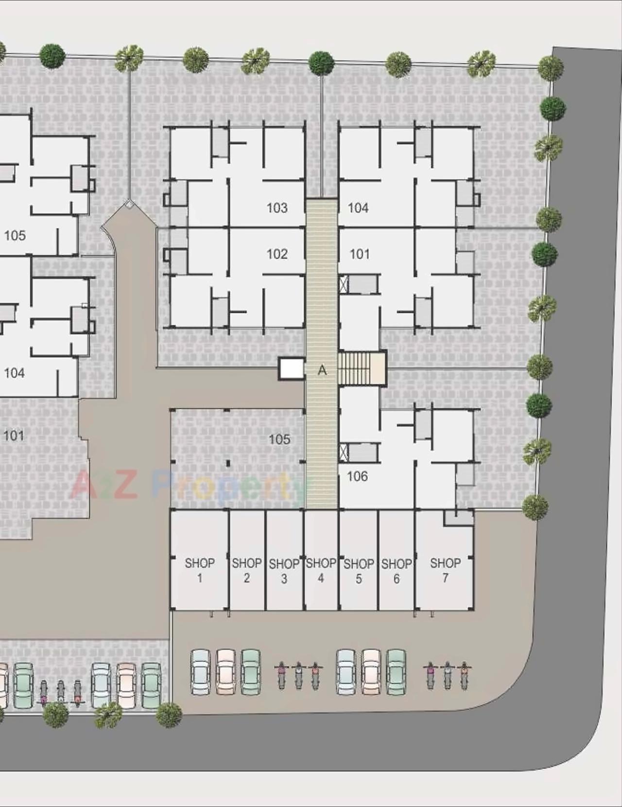 Layout of real estate project Silicone La Vista located at Raisan, Gandhinagar, Gujarat