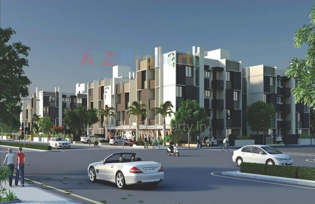 3D Elevation of real estate project Silicone La Vista located at Raisan, Gandhinagar, Gujarat