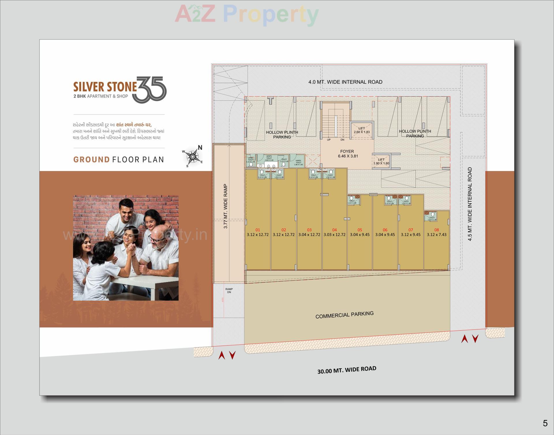 Layout of real estate project Silver Stone located at Vavol, Gandhinagar, Gujarat