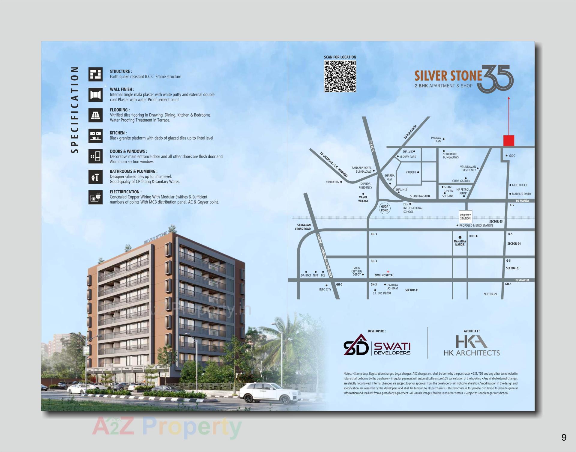 of real estate project Silver Stone located at Vavol, Gandhinagar, Gujarat