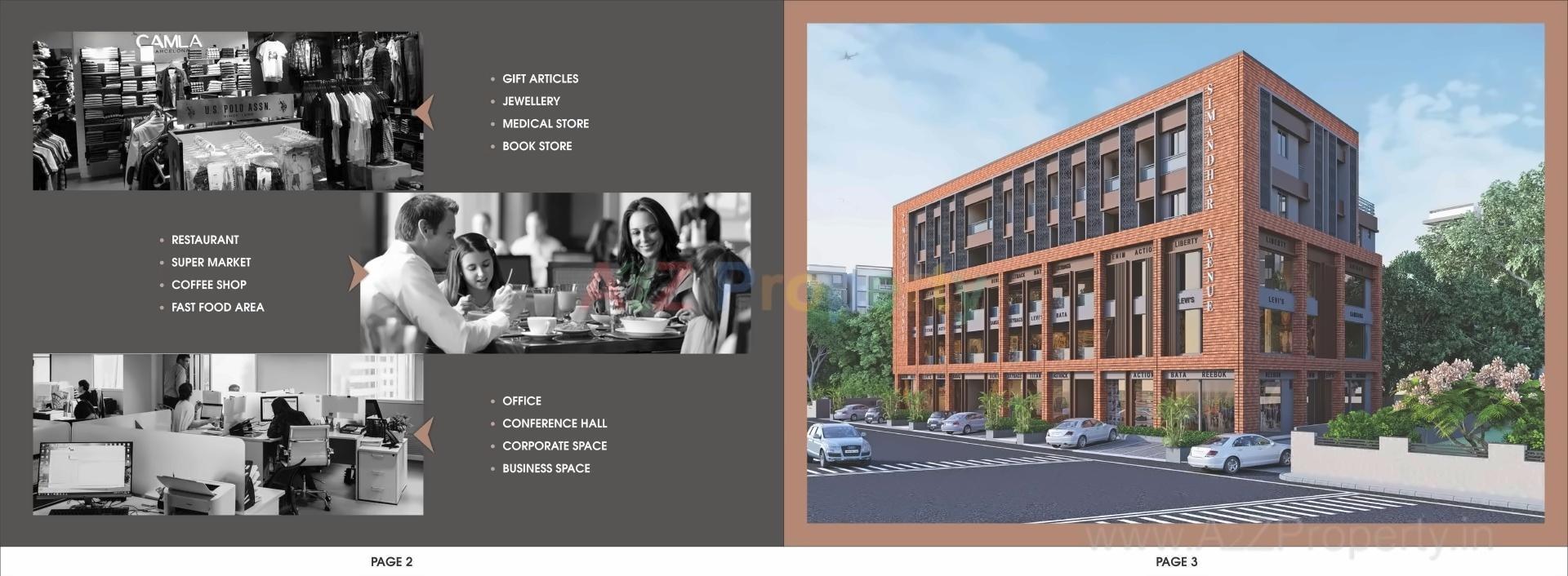 3D Elevation of real estate project Simandhar Avenue located at Gandhinagar, Gandhinagar, Gujarat