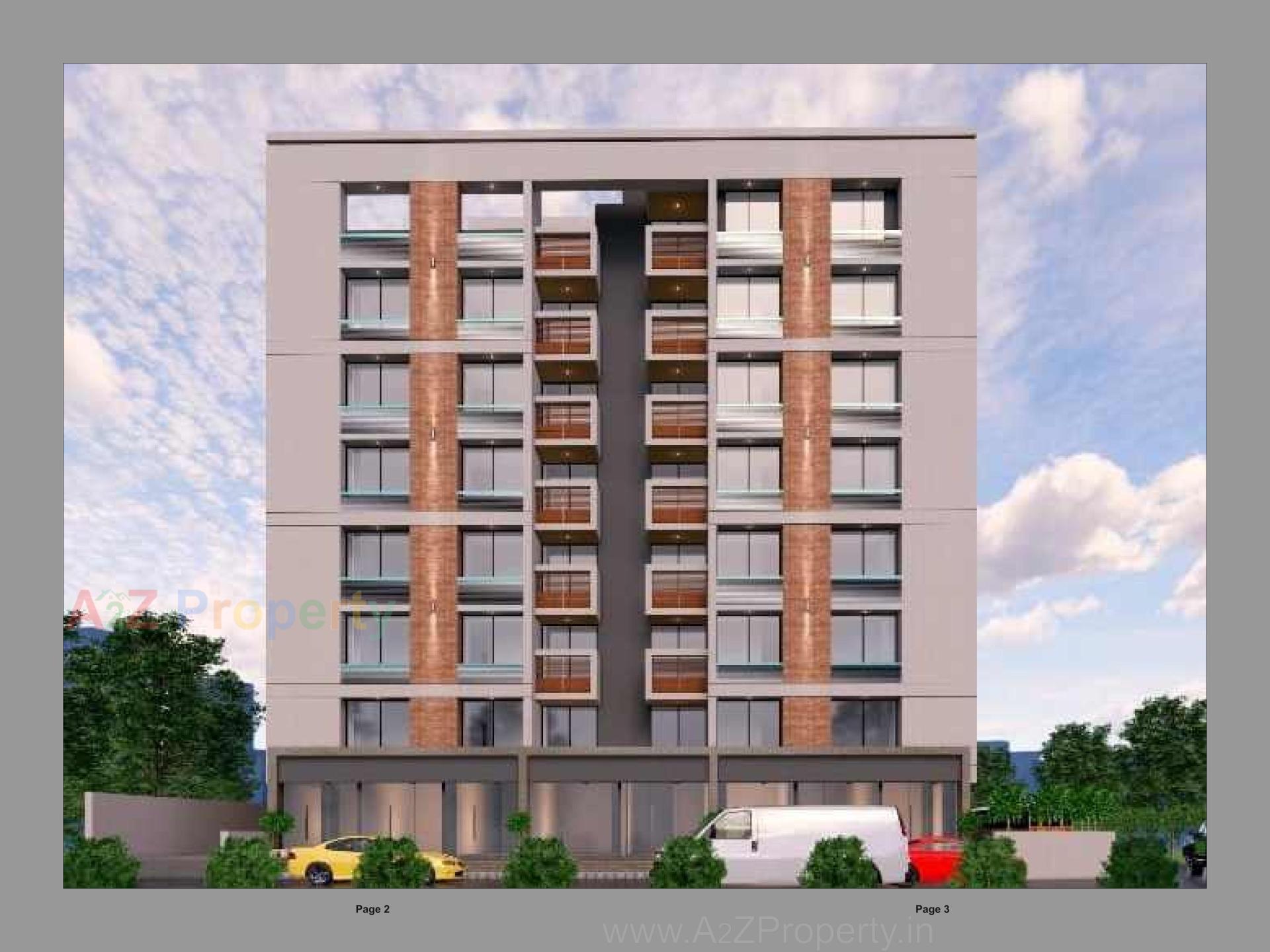 3D Elevation of real estate project Sivana Greens located at Saij, Gandhinagar, Gujarat