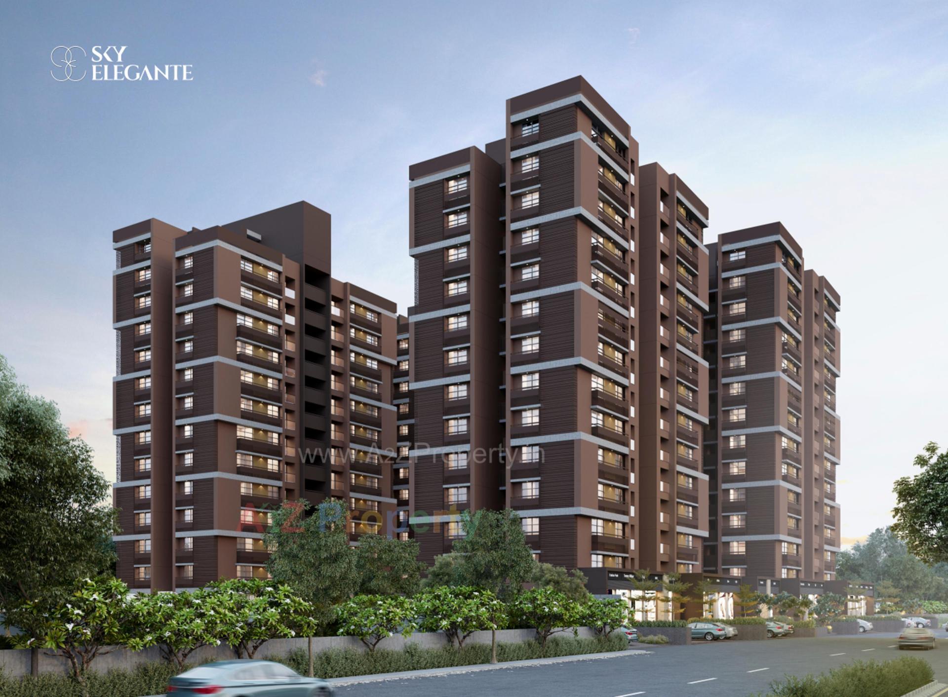 3D Elevation of real estate project Sky Elegante located at Amiyapur, Gandhinagar, Gujarat
