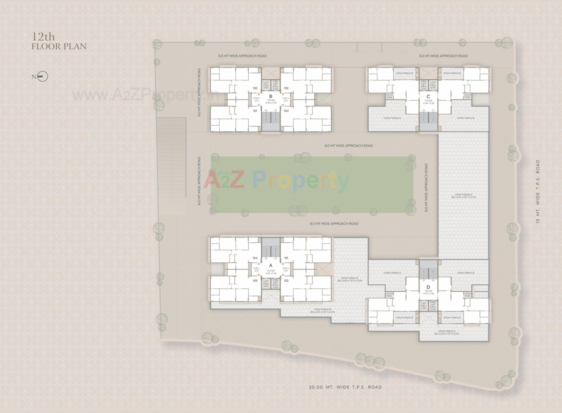 Layout of real estate project Sky Elegante located at Amiyapur, Gandhinagar, Gujarat