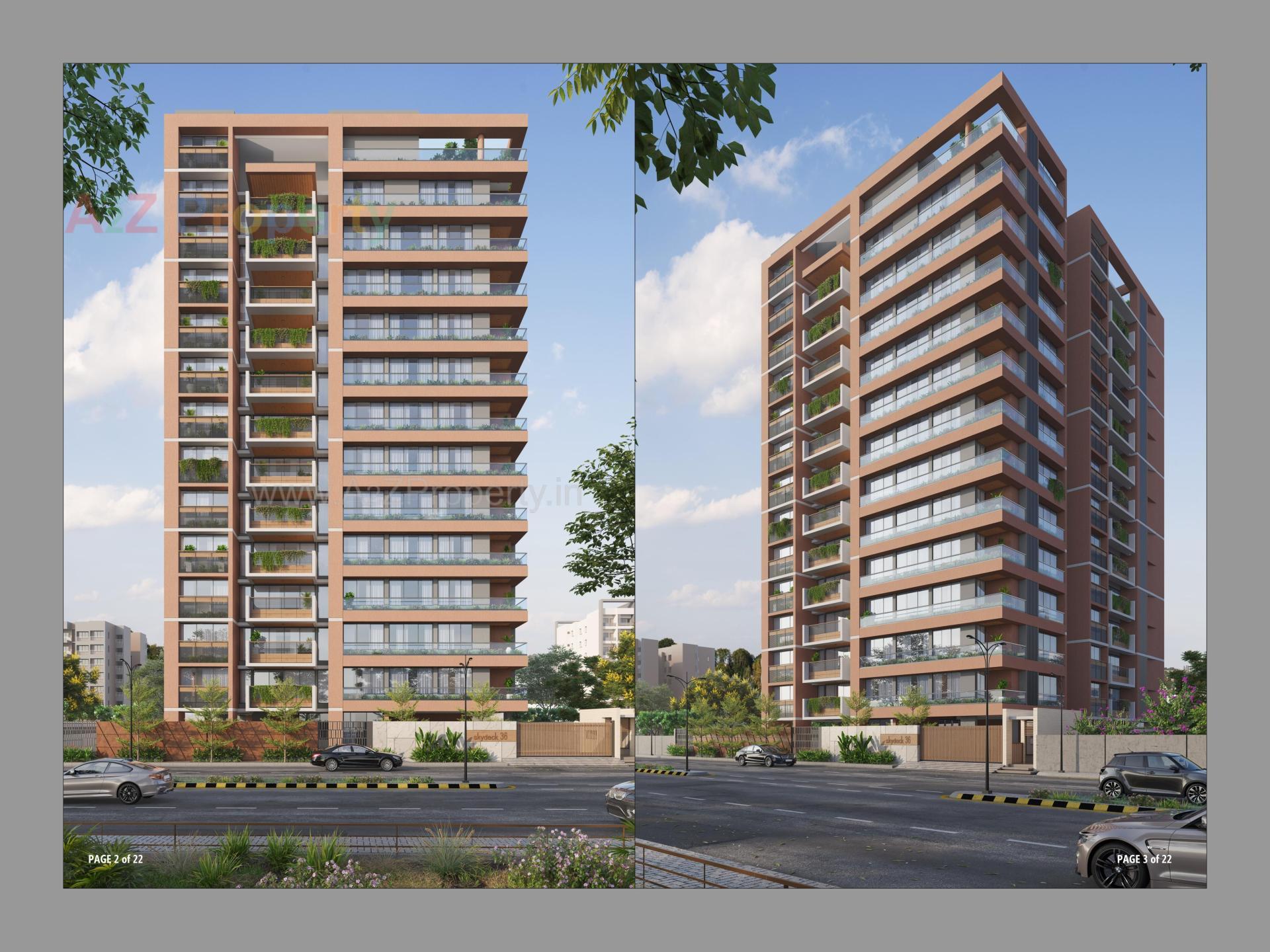 3D Elevation of real estate project Skydeck located at Kudasan, Gandhinagar, Gujarat
