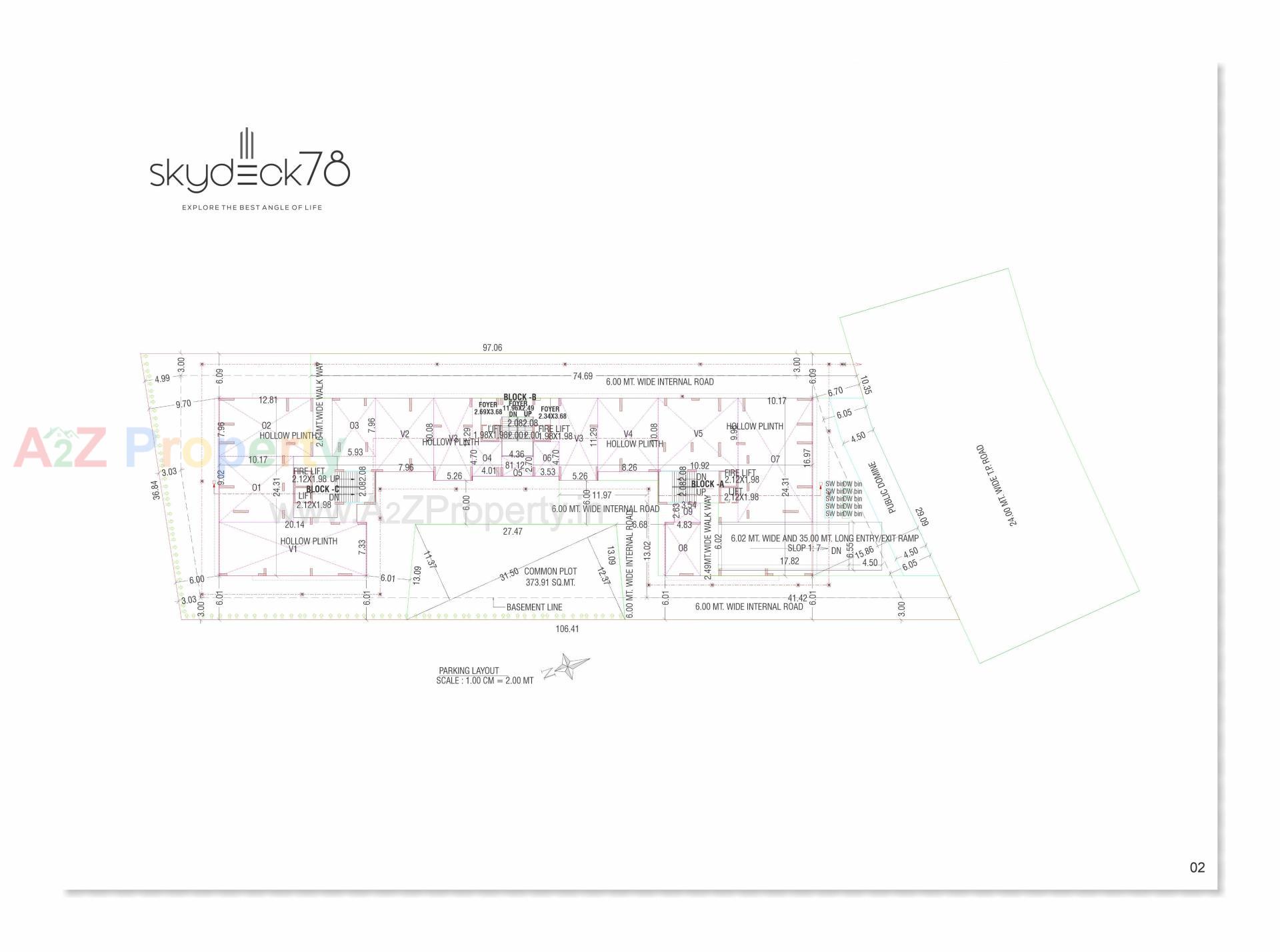 Layout of real estate project Skydeck located at Gandhinagar, Gandhinagar, Gujarat