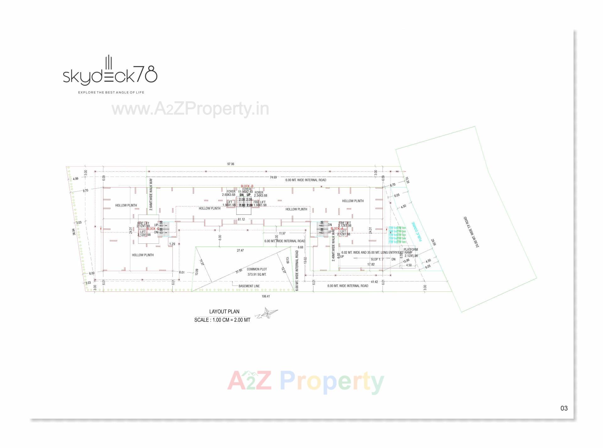 Layout of real estate project Skydeck located at Gandhinagar, Gandhinagar, Gujarat