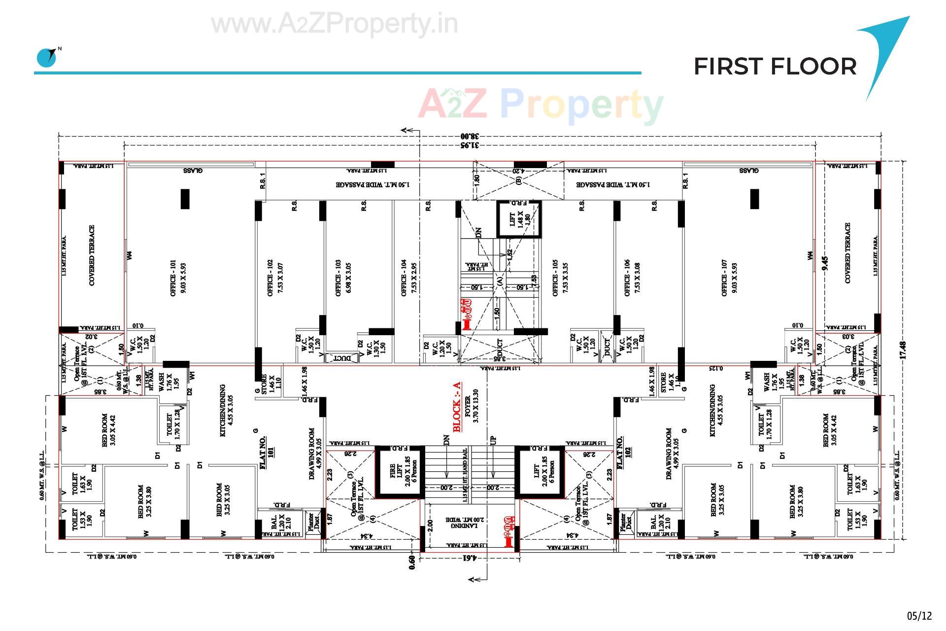 Layout of real estate project Skyrise located at Zundal, Gandhinagar, Gujarat