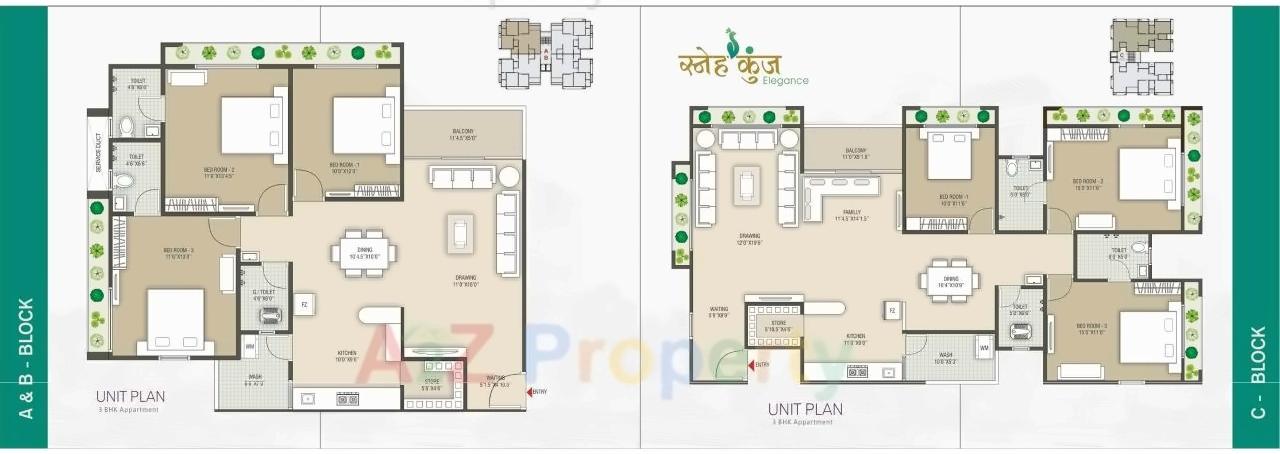Layout of real estate project Sneh Kunj Elegance located at Kudasan, Gandhinagar, Gujarat