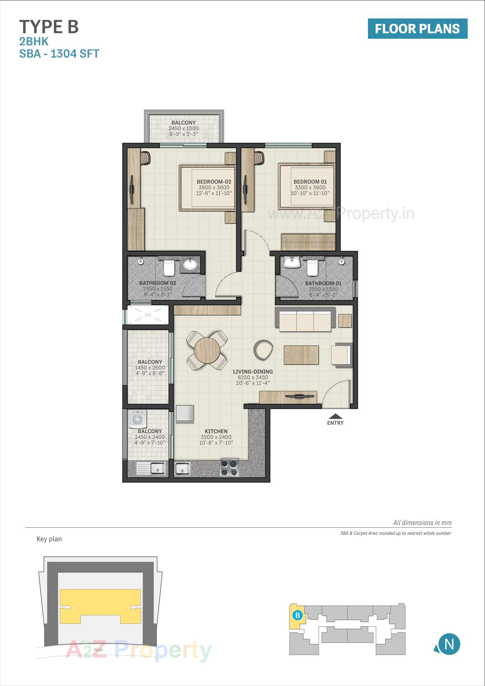 Layout of real estate project Sobha Avalon located at Pirjorpur, Gandhinagar, Gujarat