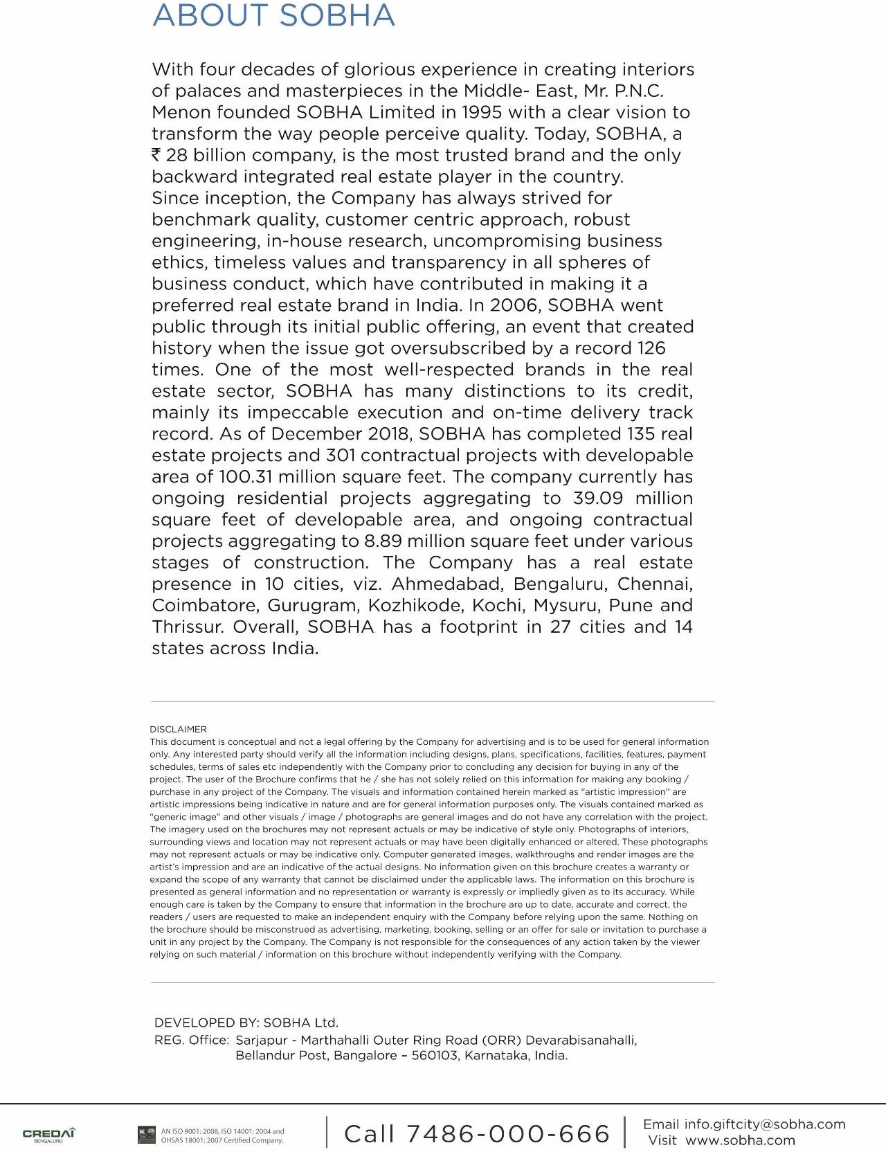  of real estate project Sobha Dream Heights located at Phirojpur, Gandhinagar, Gujarat