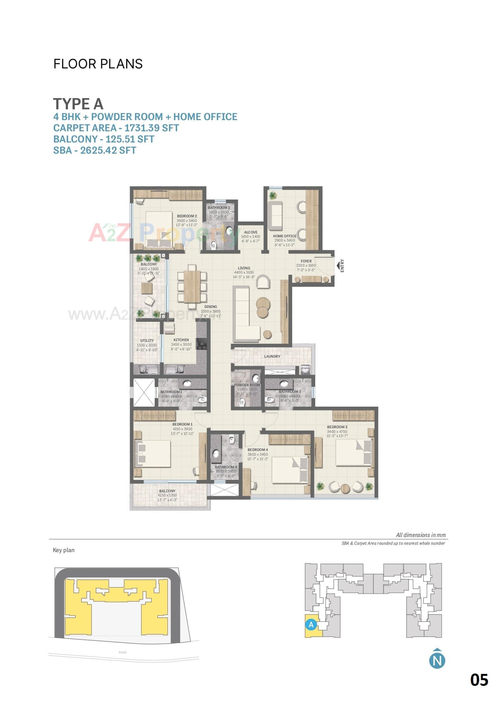 Layout of real estate project Sobha Elysia located at Pirojpur, Gandhinagar, Gujarat