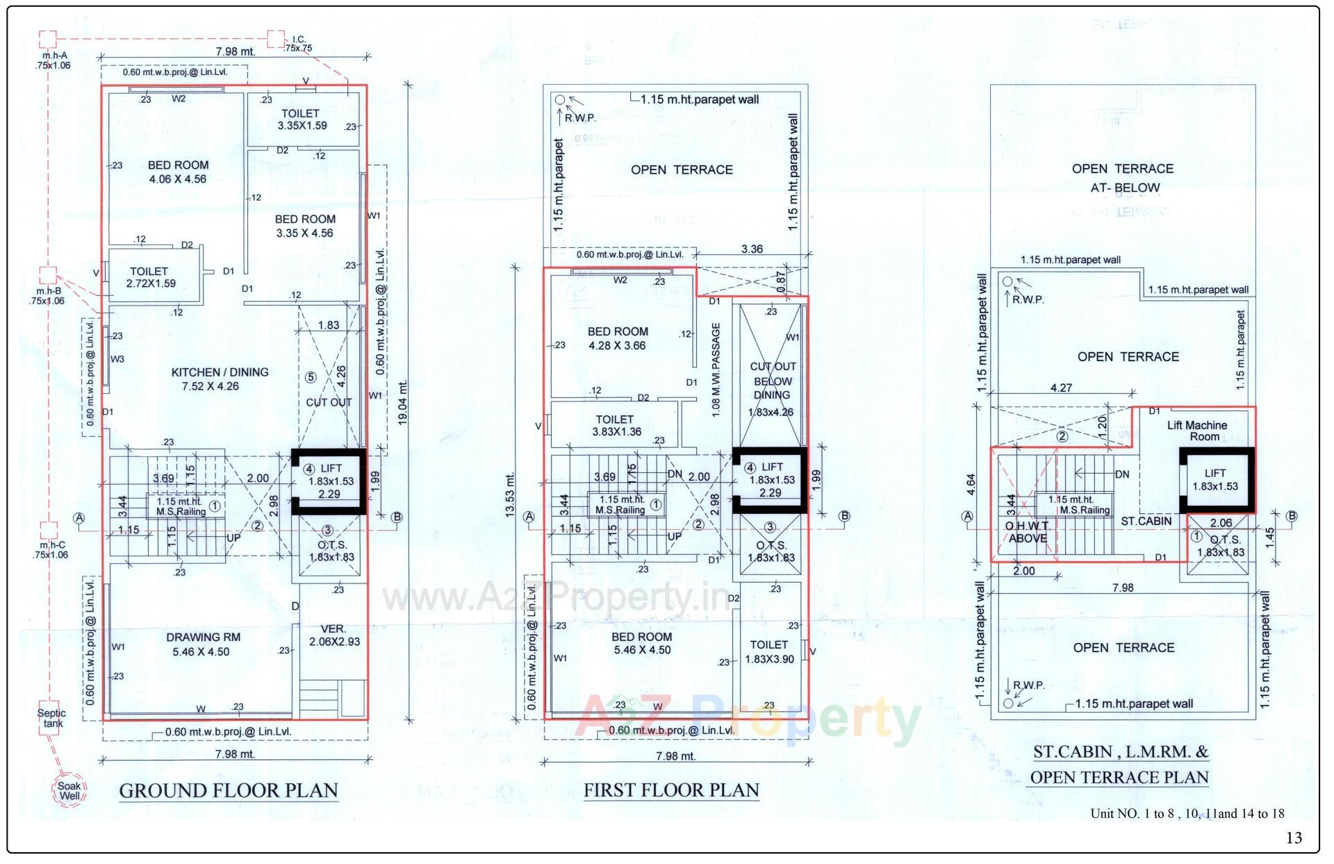 Layout of real estate project Soham 18 Greens located at Bhat, Gandhinagar, Gujarat
