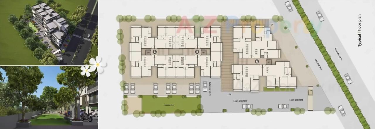 Layout of real estate project Sopan Pratishtha located at Kudasan, Gandhinagar, Gujarat