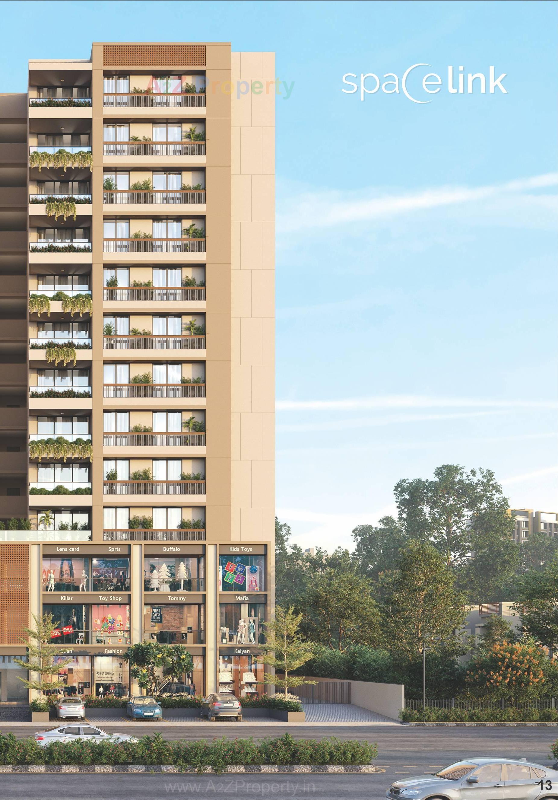 3D Elevation of real estate project Spacelink located at Koba, Gandhinagar, Gujarat