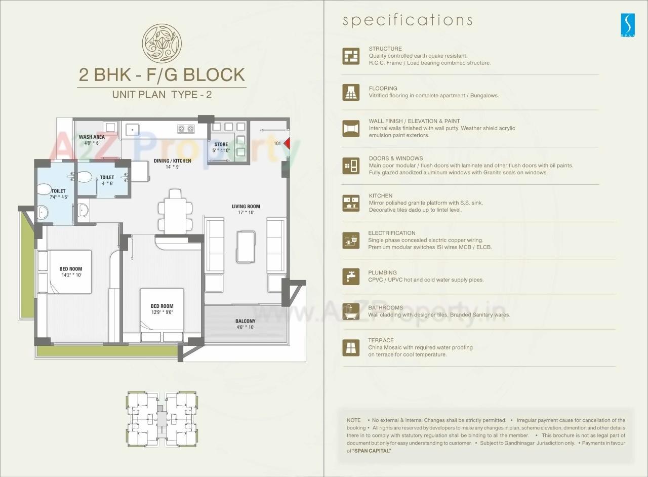 Layout of real estate project Span Elegance located at Gandhinagar, Gandhinagar, Gujarat