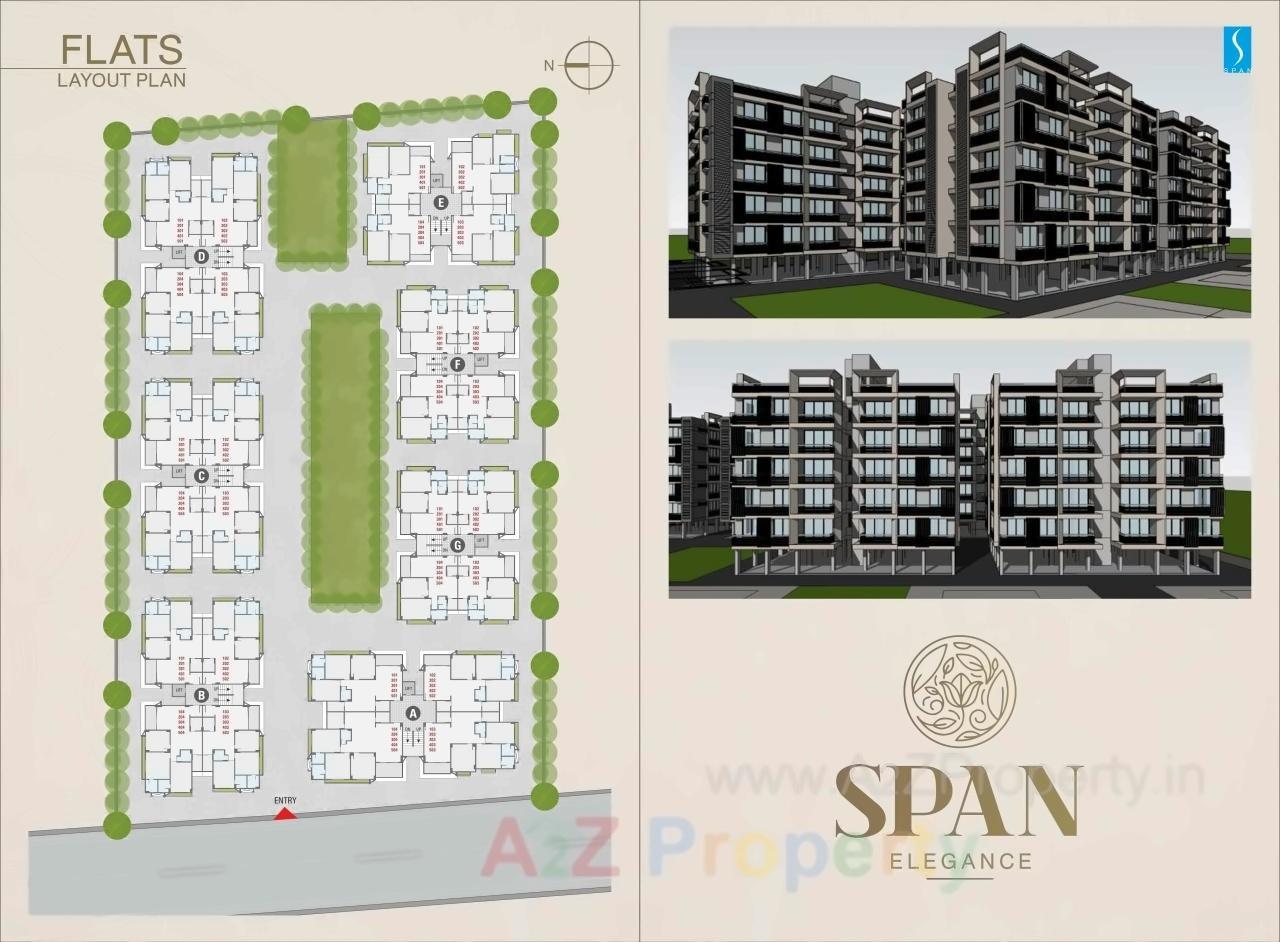 Layout of real estate project Span Elegance located at Gandhinagar, Gandhinagar, Gujarat