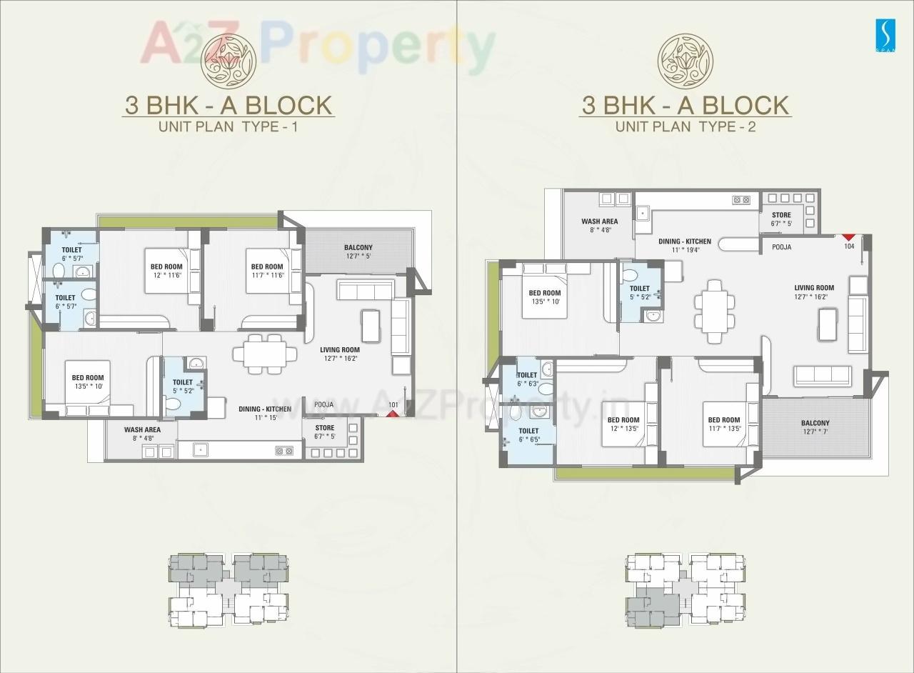 Layout of real estate project Span Elegance located at Gandhinagar, Gandhinagar, Gujarat