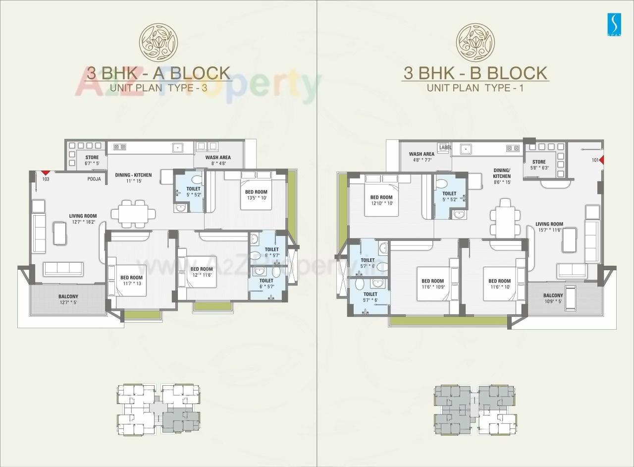 Layout of real estate project Span Elegance located at Gandhinagar, Gandhinagar, Gujarat