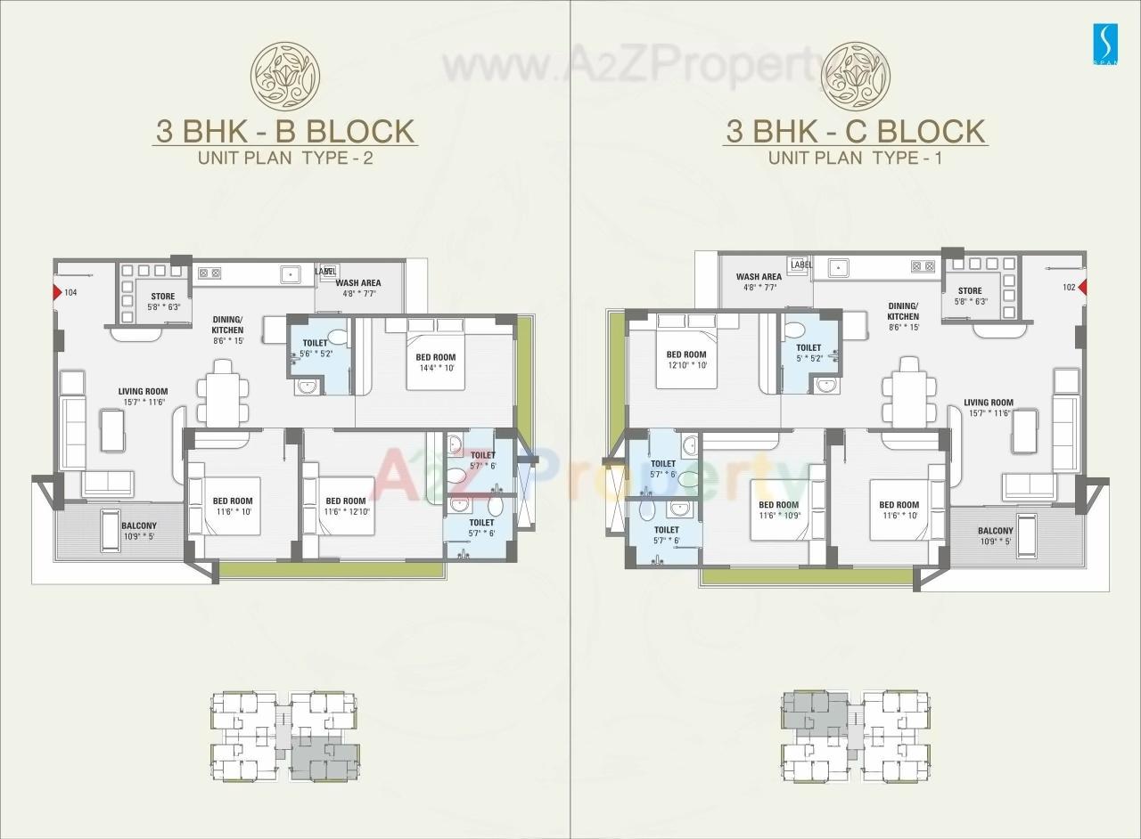 Layout of real estate project Span Elegance located at Gandhinagar, Gandhinagar, Gujarat