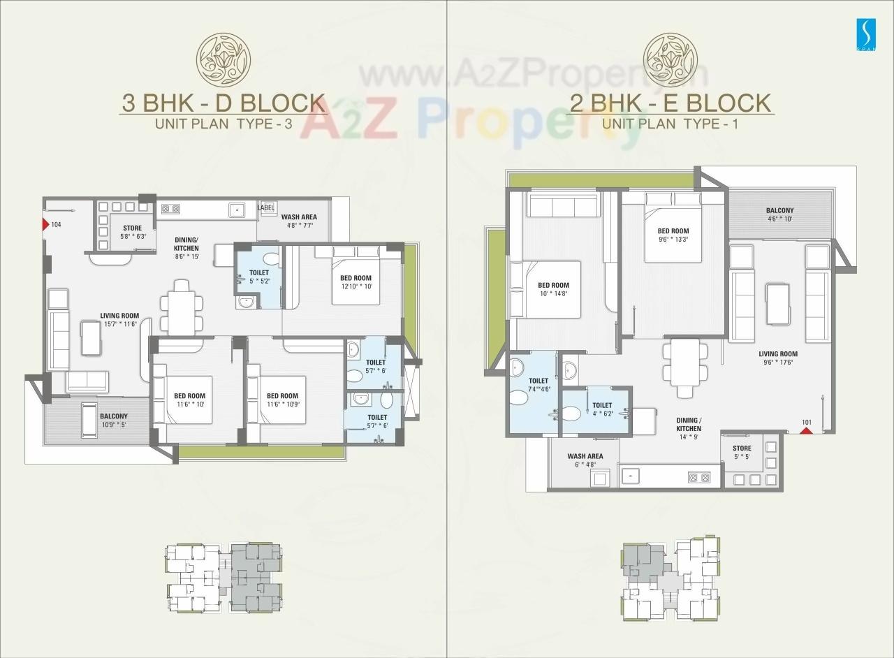 Layout of real estate project Span Elegance located at Gandhinagar, Gandhinagar, Gujarat