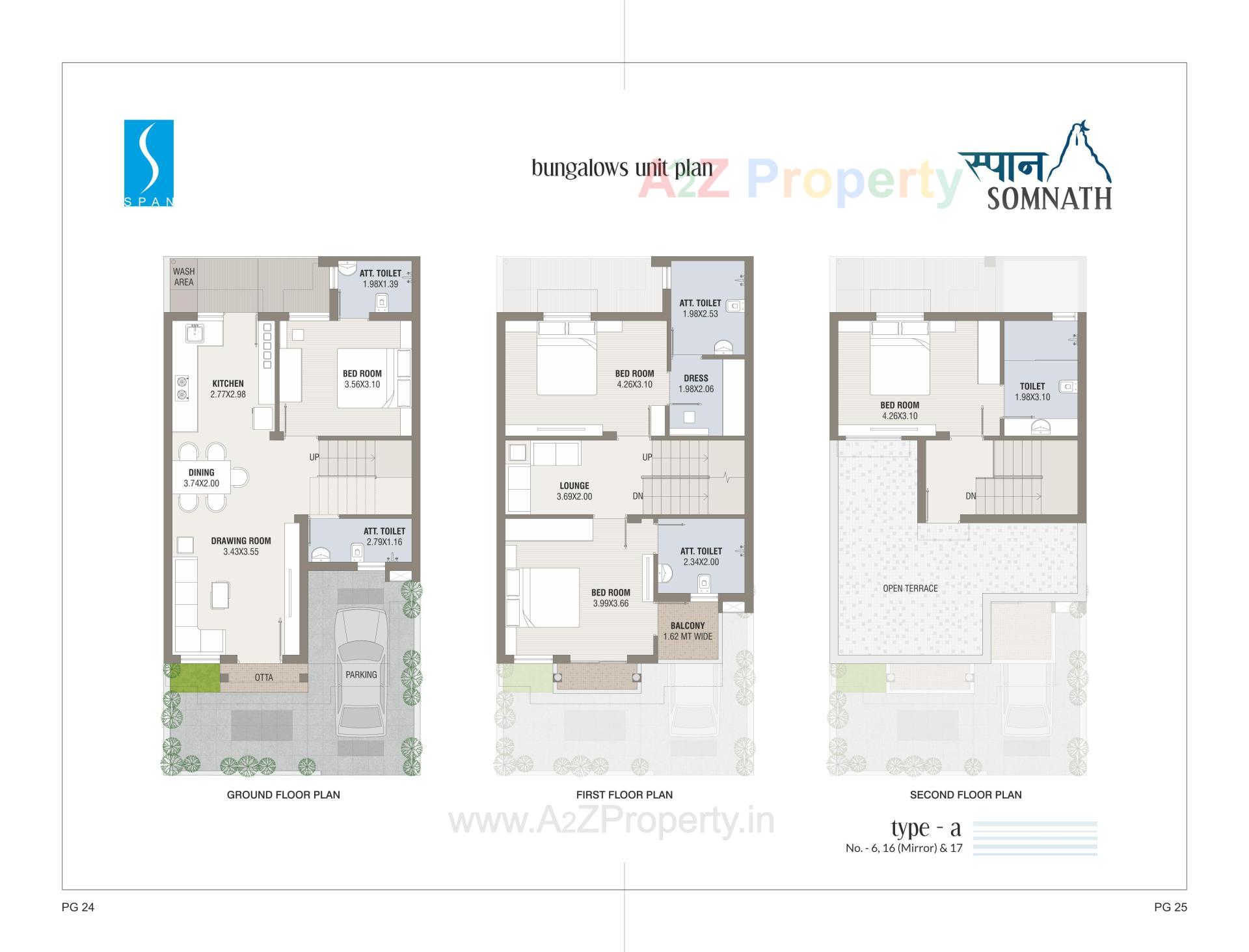 Layout of real estate project Span Somnath located at Randheja, Gandhinagar, Gujarat