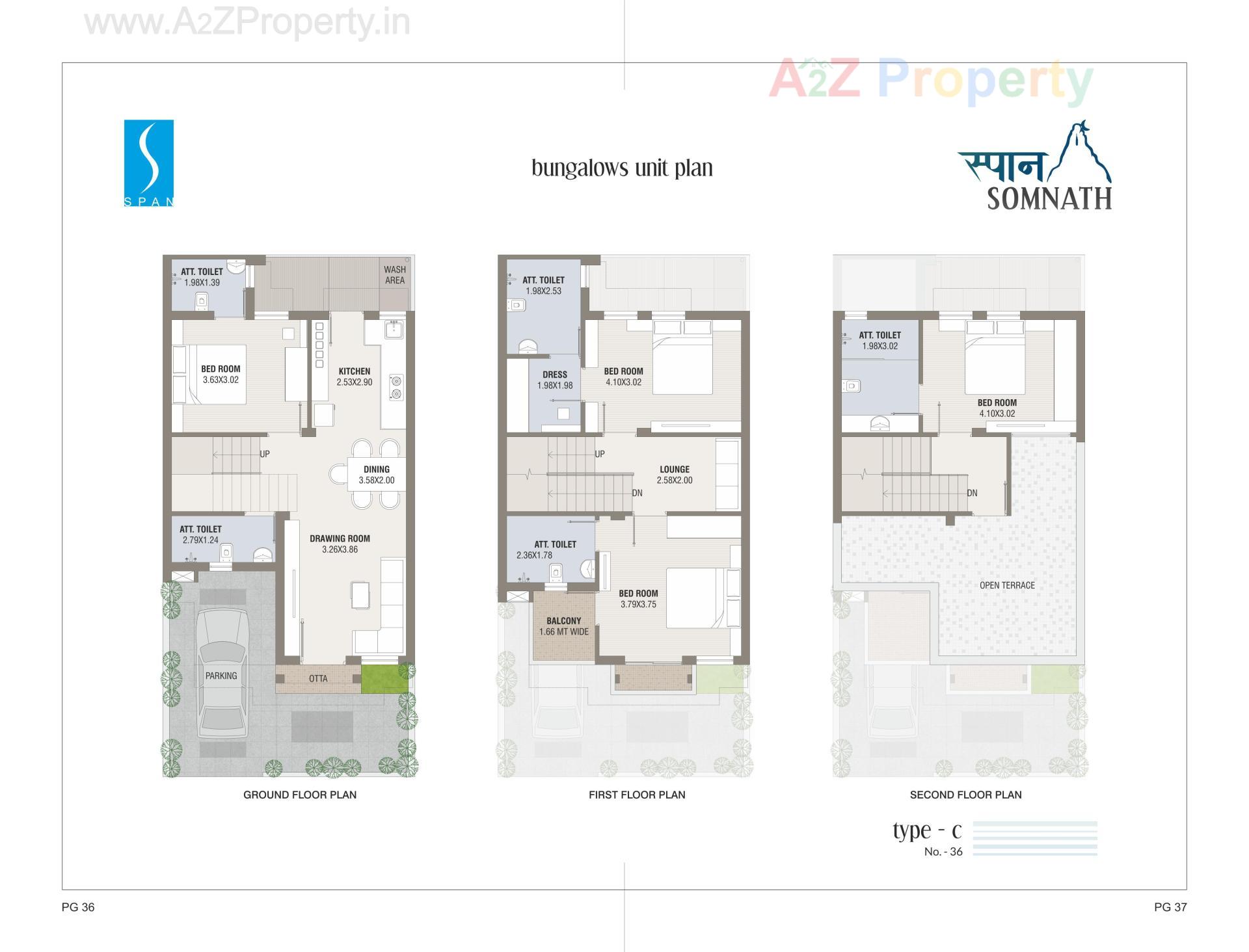 Layout of real estate project Span Somnath located at Randheja, Gandhinagar, Gujarat