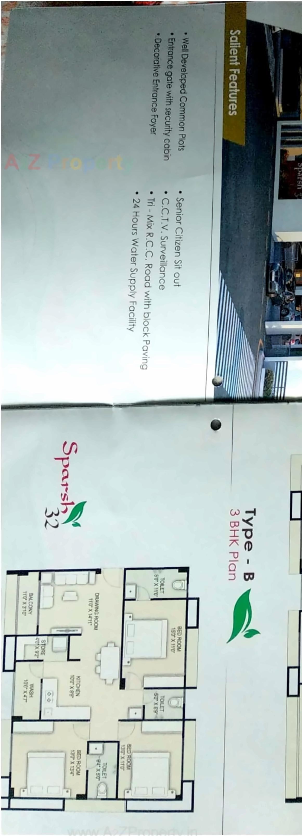 Layout of real estate project Sparsh located at Kudasan, Gandhinagar, Gujarat