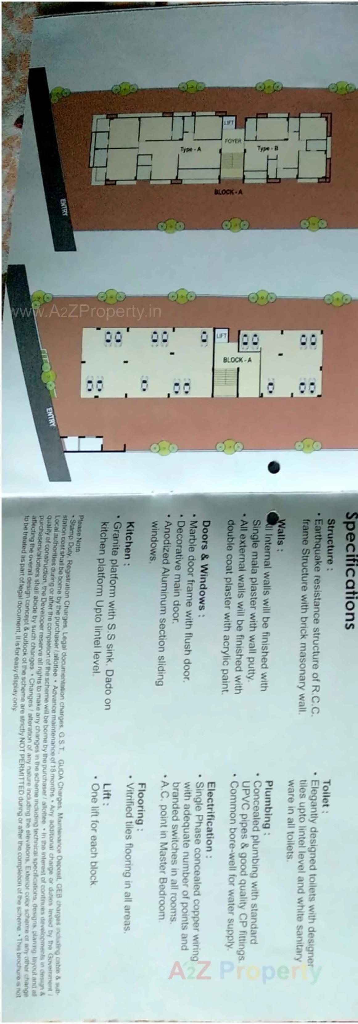 Layout of real estate project Sparsh located at Kudasan, Gandhinagar, Gujarat
