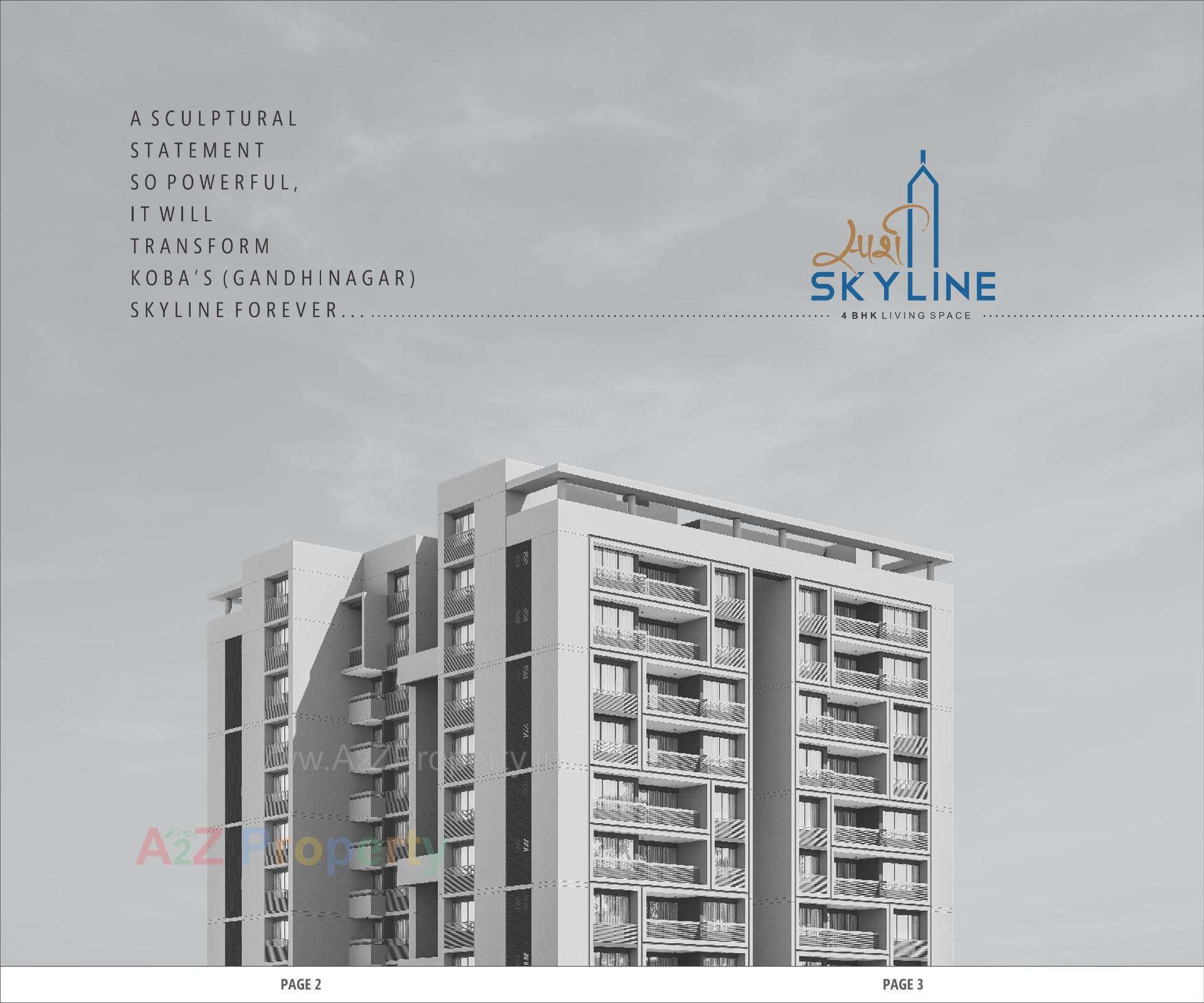 3D Elevation of real estate project Sparsh Skyline located at Koba, Gandhinagar, Gujarat