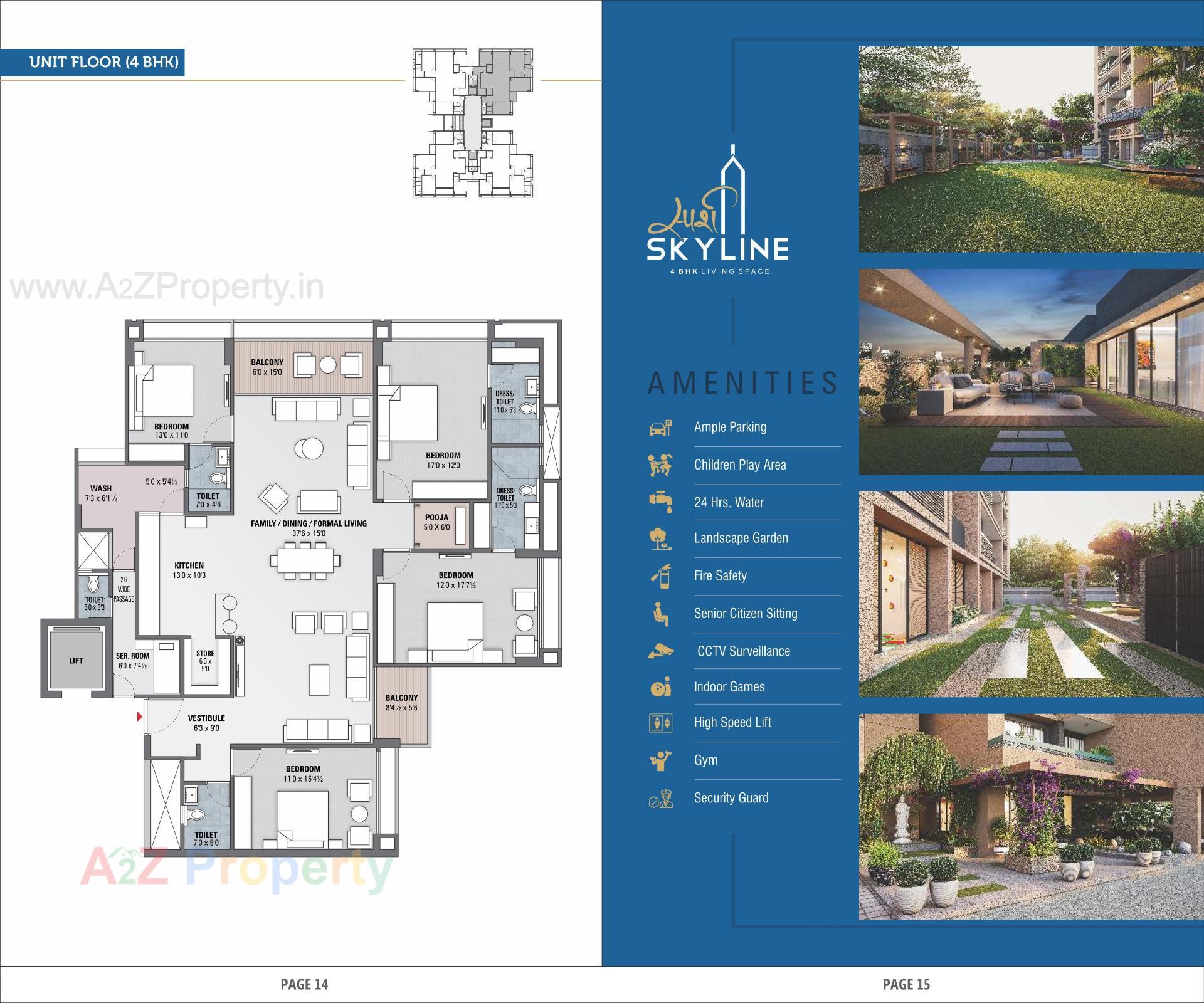Layout of real estate project Sparsh Skyline located at Koba, Gandhinagar, Gujarat