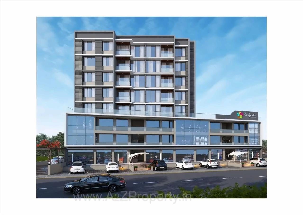 3D Elevation of real estate project Spenta Square located at Vavol, Gandhinagar, Gujarat