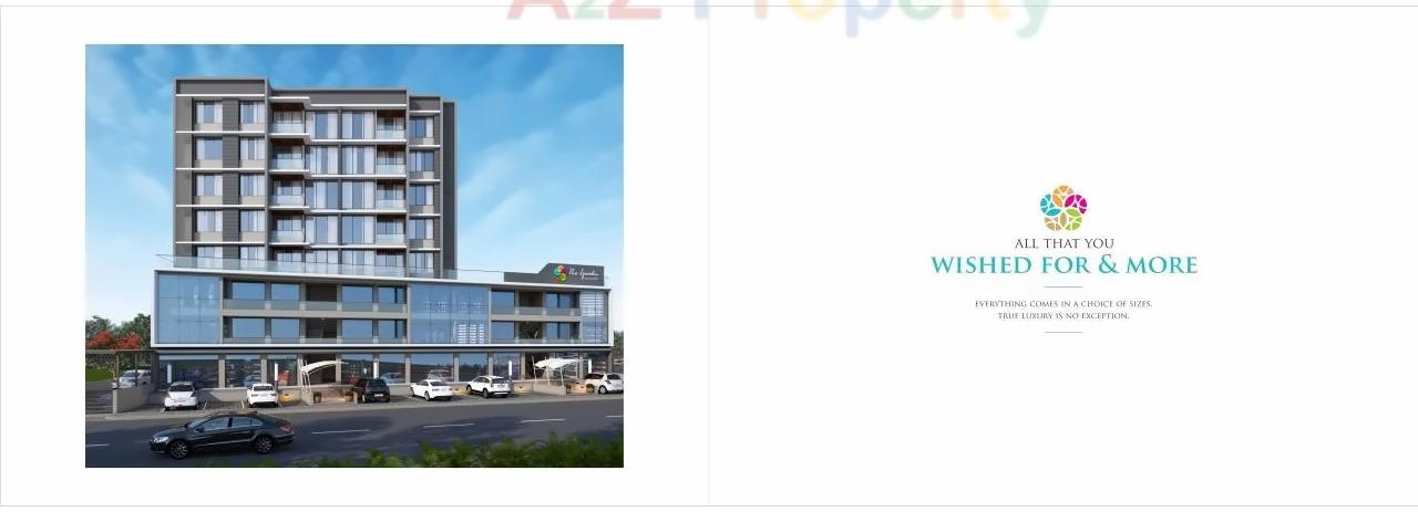 3D Elevation of real estate project Spenta Square located at Vavol, Gandhinagar, Gujarat