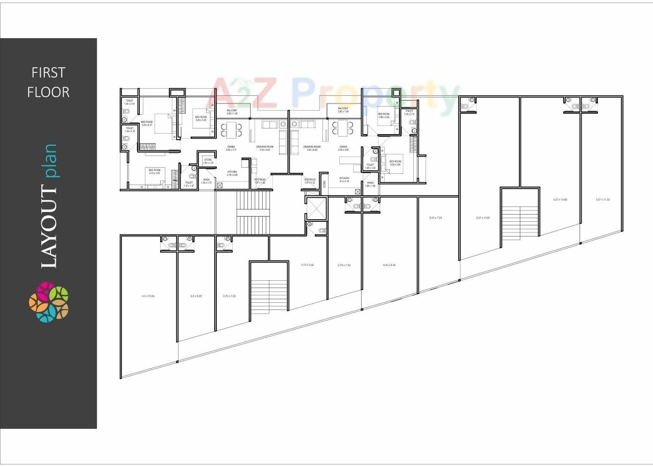 Layout of real estate project Spenta Square located at Vavol, Gandhinagar, Gujarat