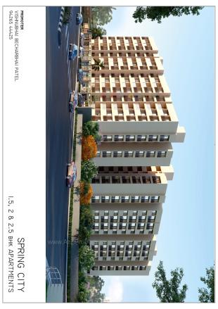 Elevation of real estate project Spring City located at Pethapur, Gandhinagar, Gujarat