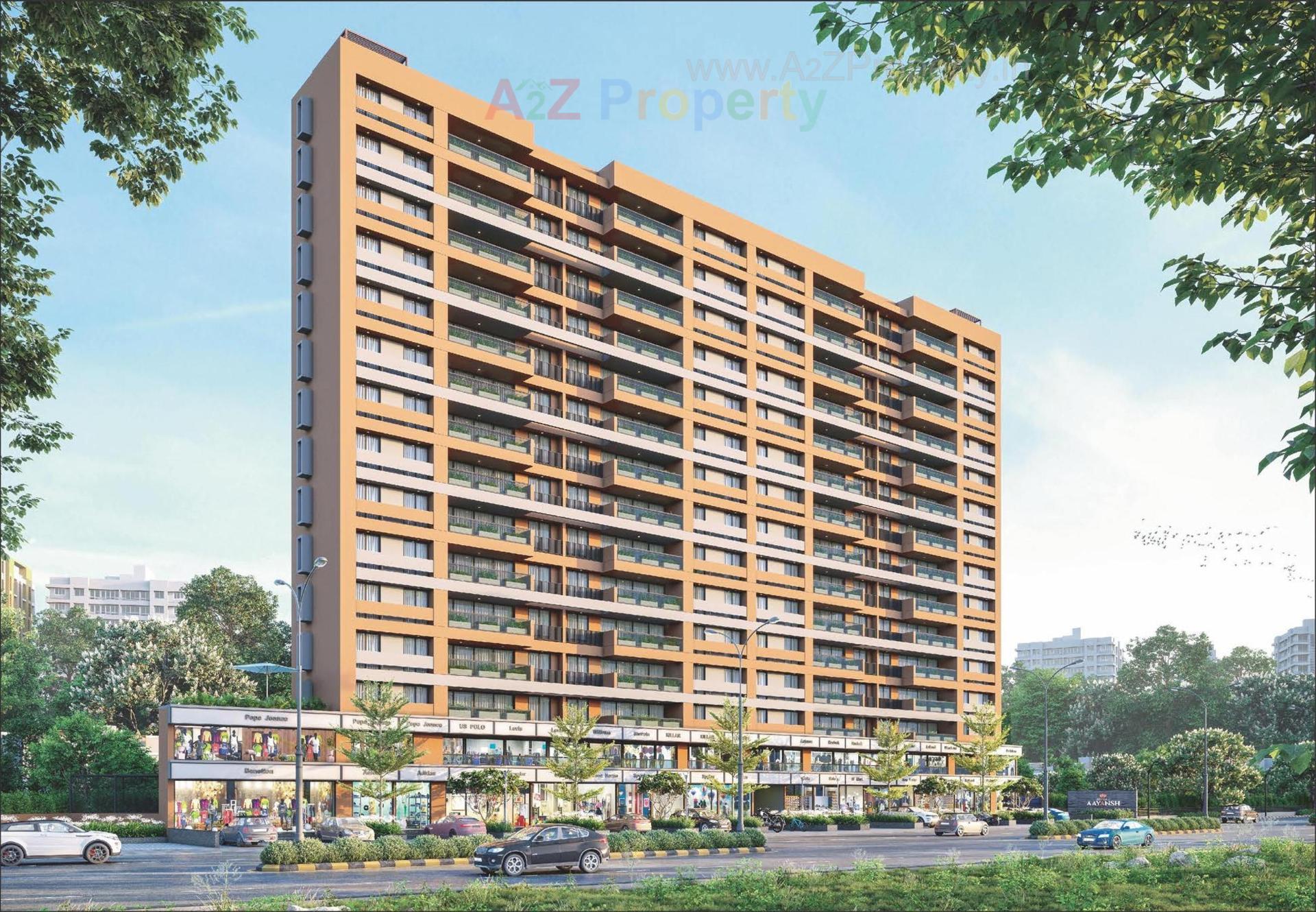 3D Elevation of real estate project Sriprad Aayansh located at Vasna-hadmatiya, Gandhinagar, Gujarat