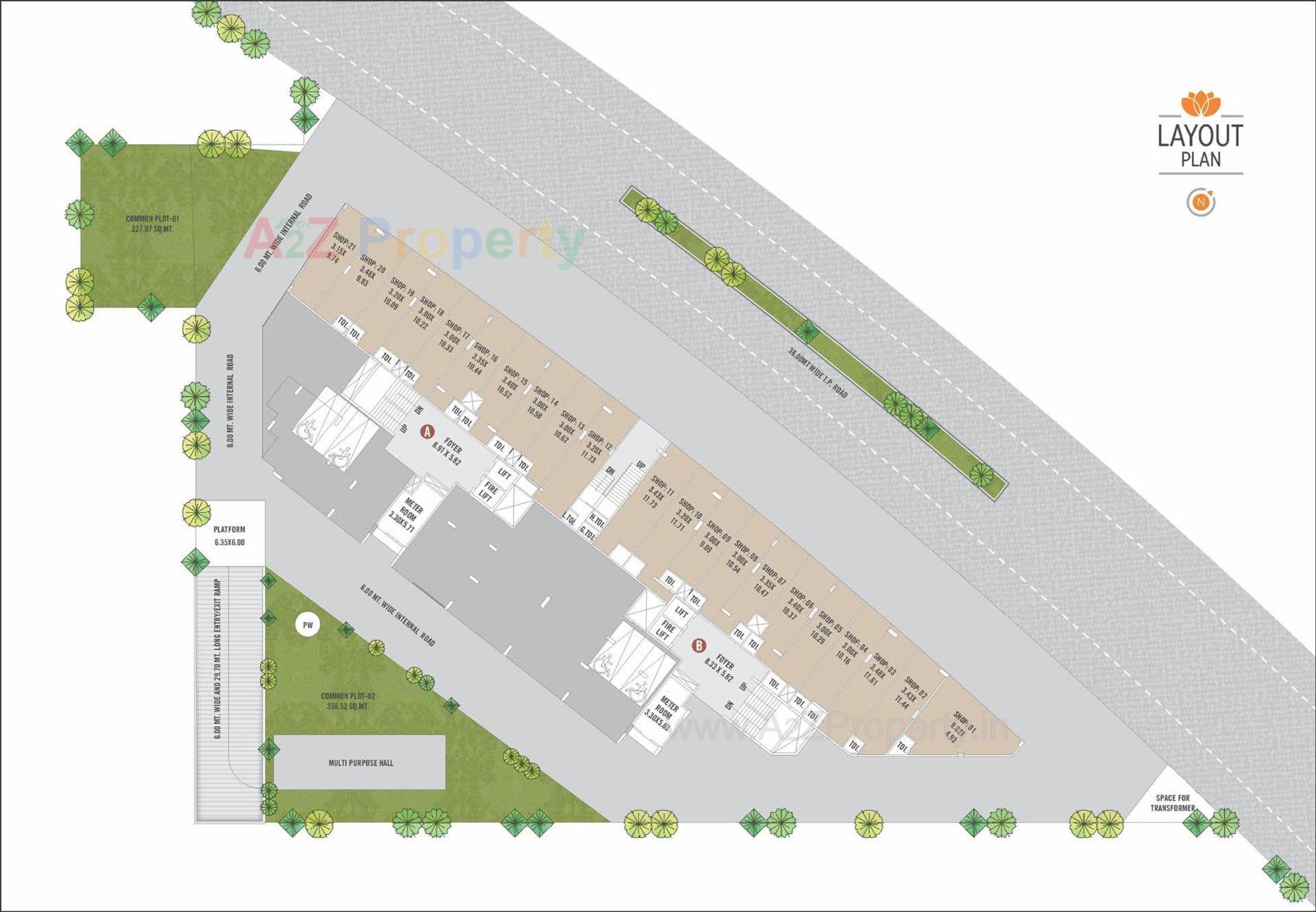 Layout of real estate project Sriprad Aayansh located at Vasna-hadmatiya, Gandhinagar, Gujarat