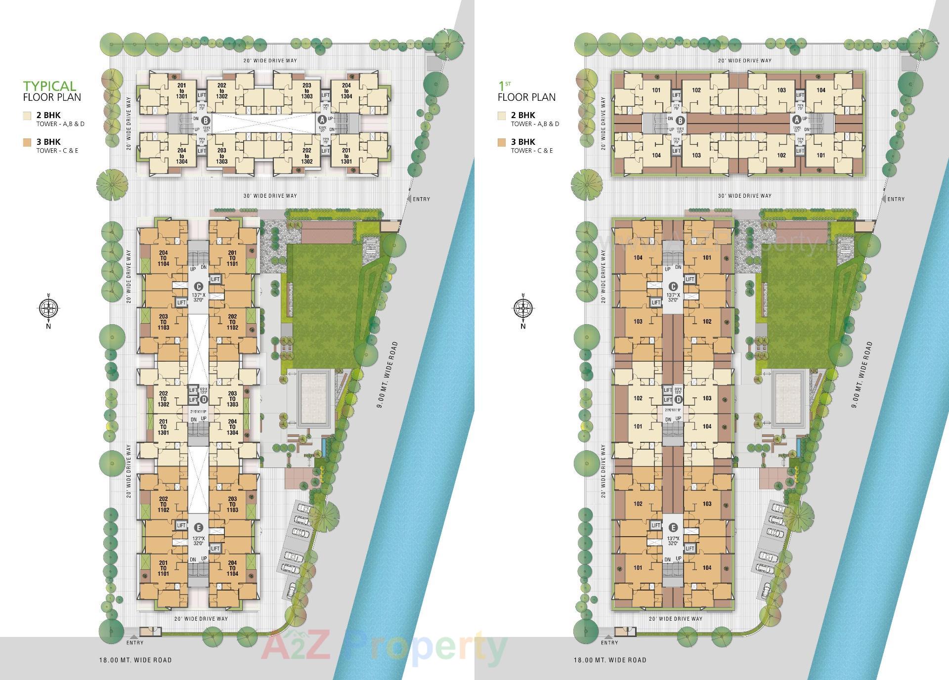 Layout of real estate project Srushti located at Kudasan, Gandhinagar, Gujarat