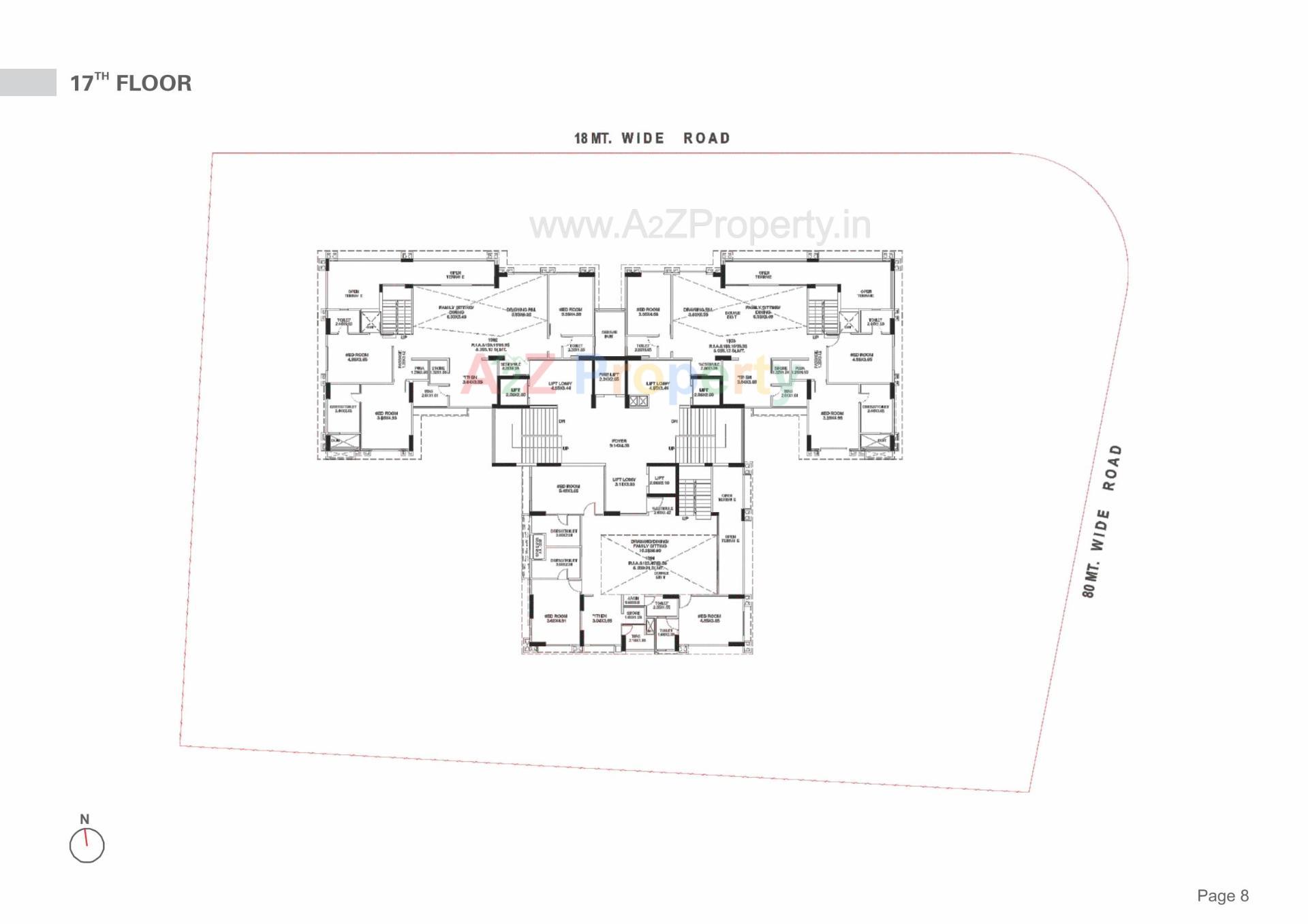 Layout of real estate project Stately located at Koba, Gandhinagar, Gujarat