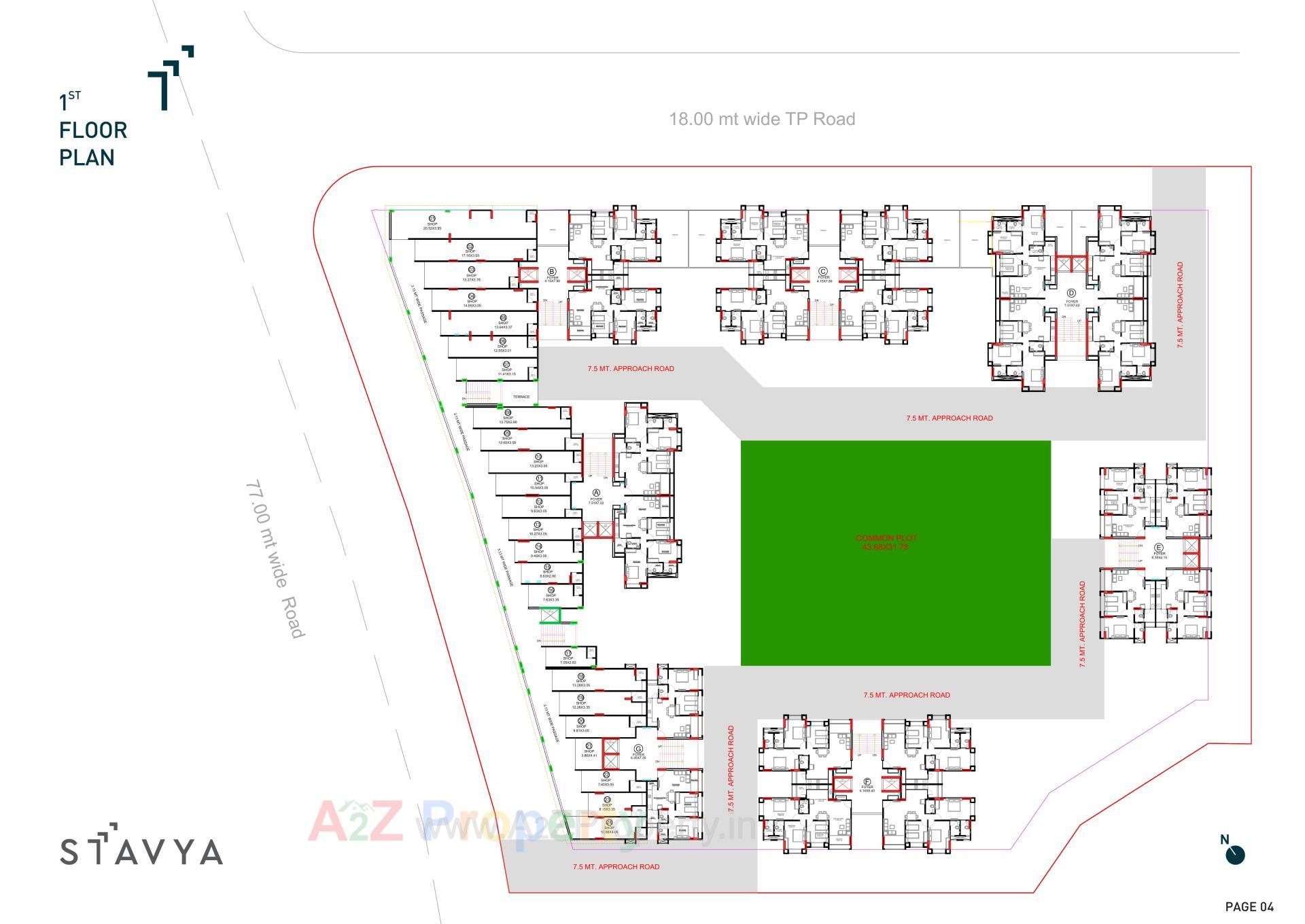 Layout of real estate project Stavya Sky located at Palaj, Gandhinagar, Gujarat