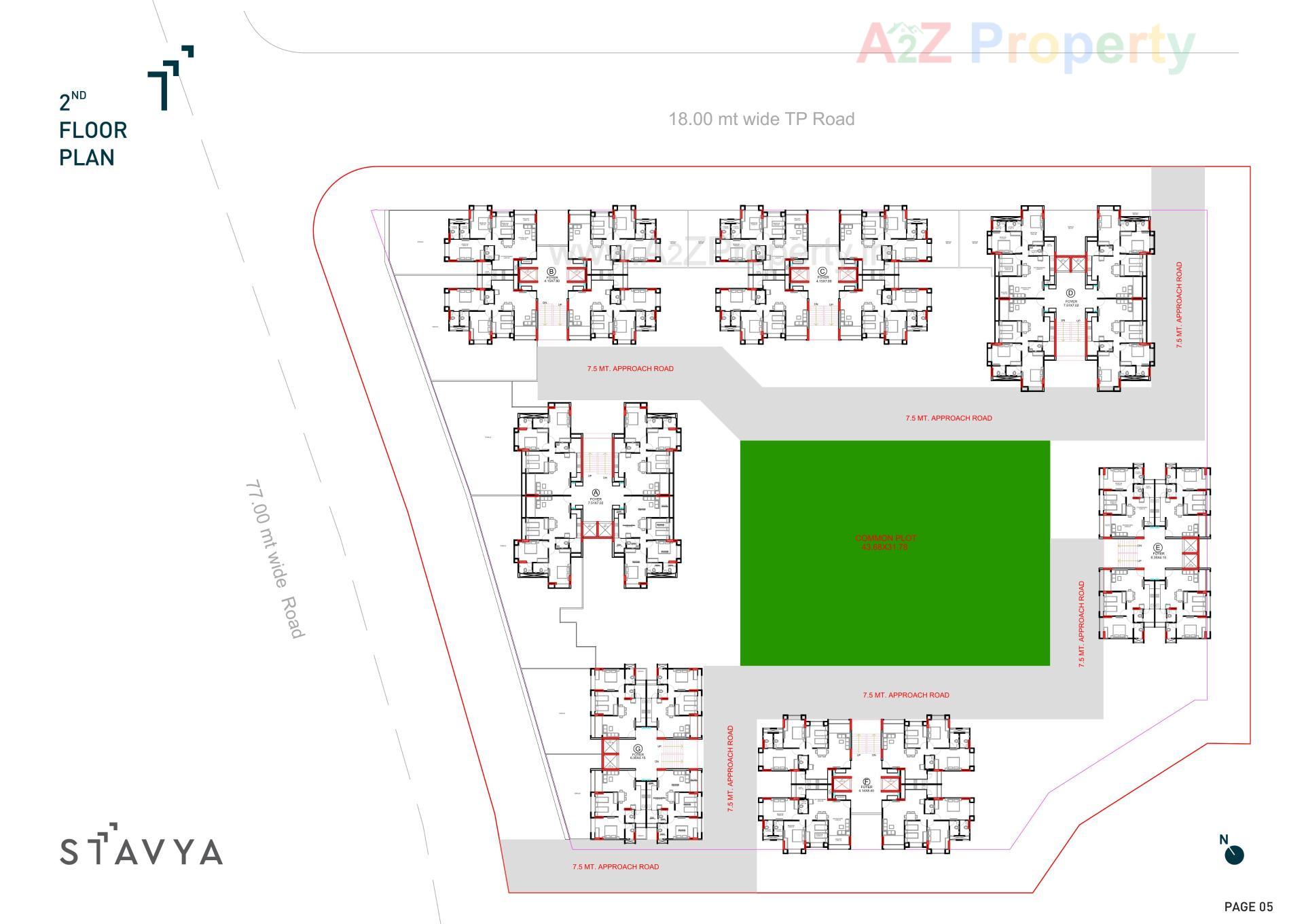 Layout of real estate project Stavya Sky located at Palaj, Gandhinagar, Gujarat