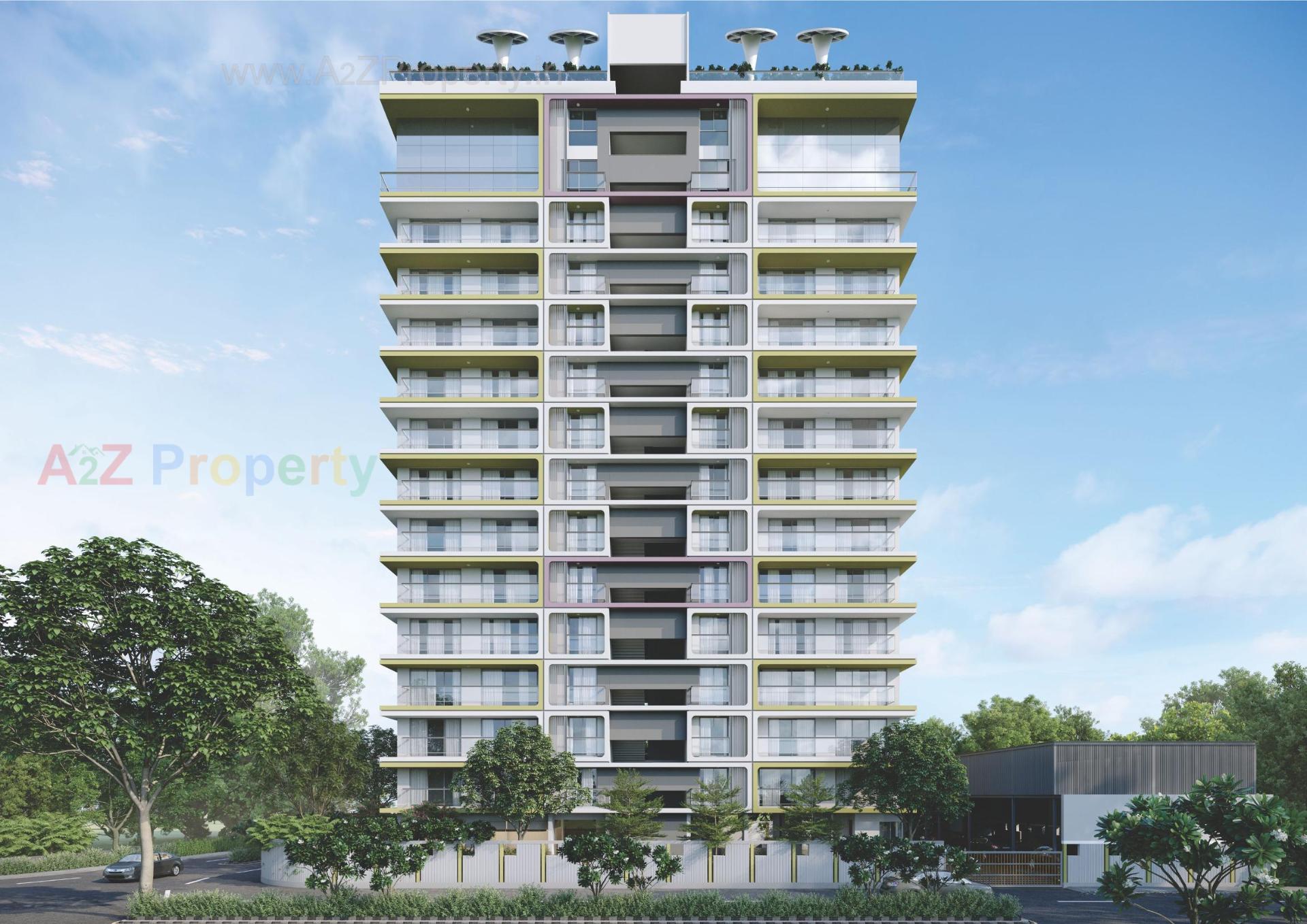 3D Elevation of real estate project Stuti located at Koba, Gandhinagar, Gujarat