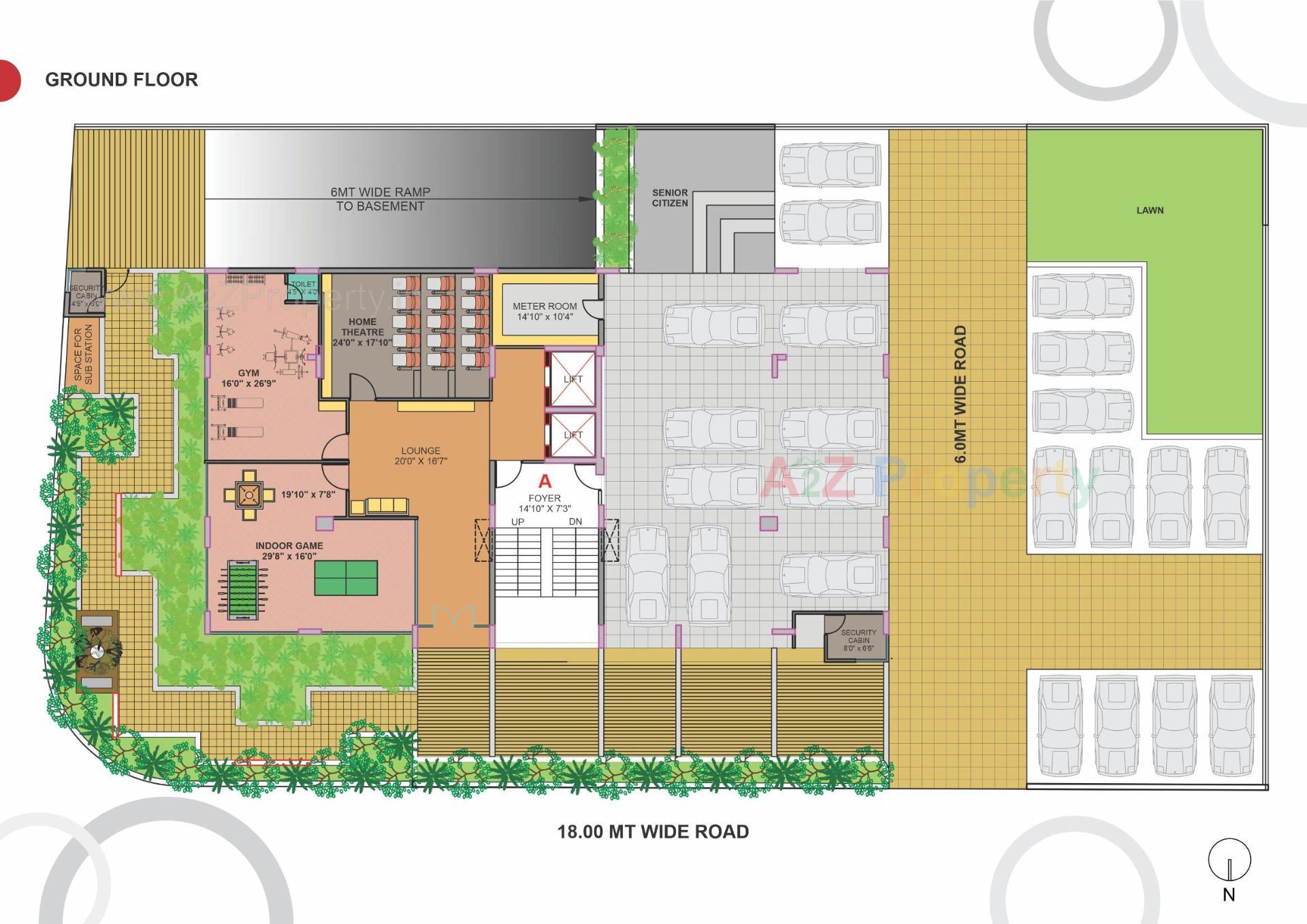 Layout of real estate project Stuti located at Koba, Gandhinagar, Gujarat