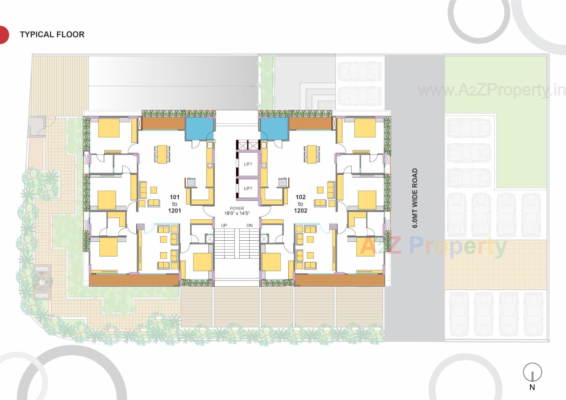 Layout of real estate project Stuti located at Koba, Gandhinagar, Gujarat