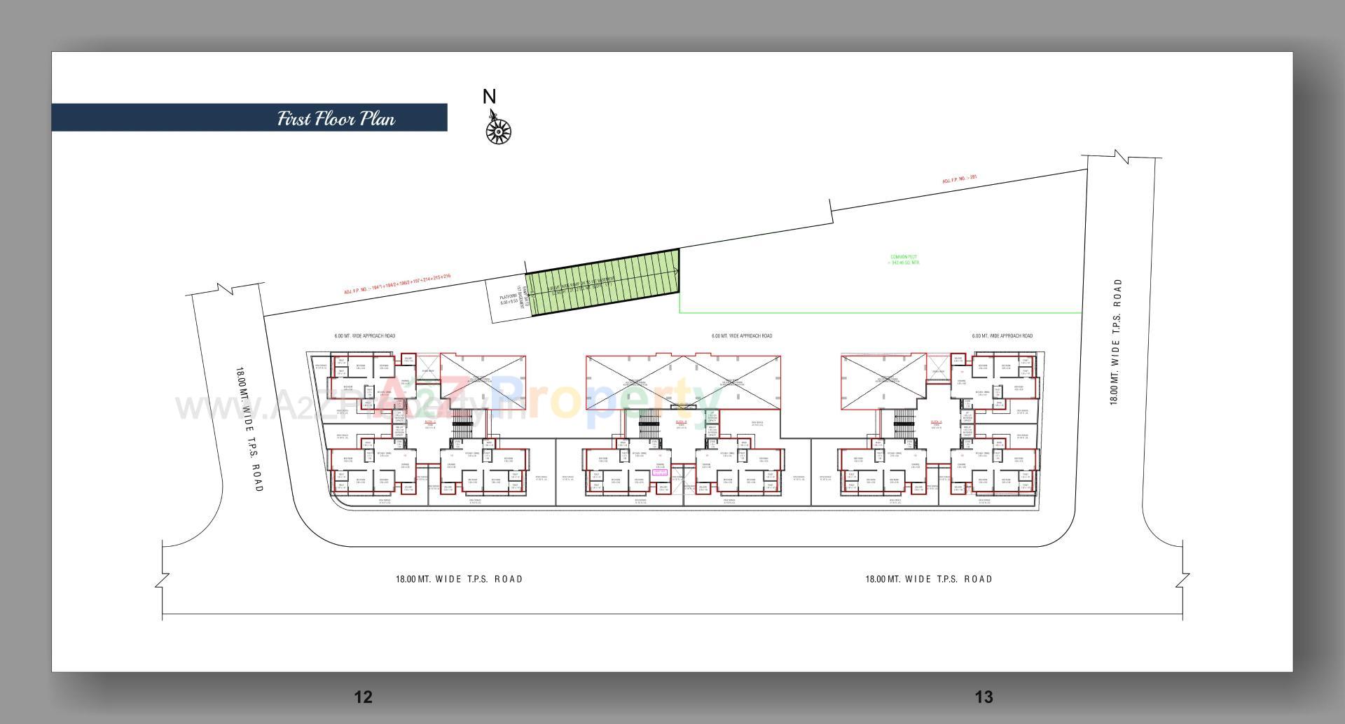 Layout of real estate project Suhaal Serenity located at Zundal, Gandhinagar, Gujarat