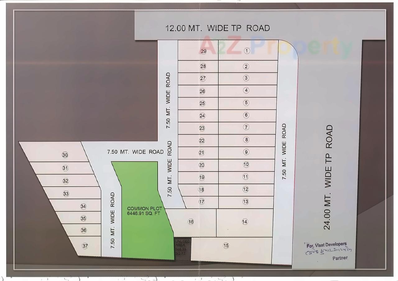Layout of real estate project Sukhdeshwar Plotting located at Pethapur, Gandhinagar, Gujarat