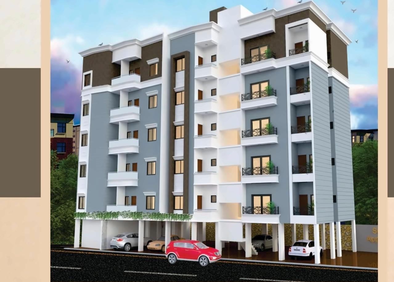 3D Elevation of real estate project Sunrise Appartment located at Pethapur, Gandhinagar, Gujarat