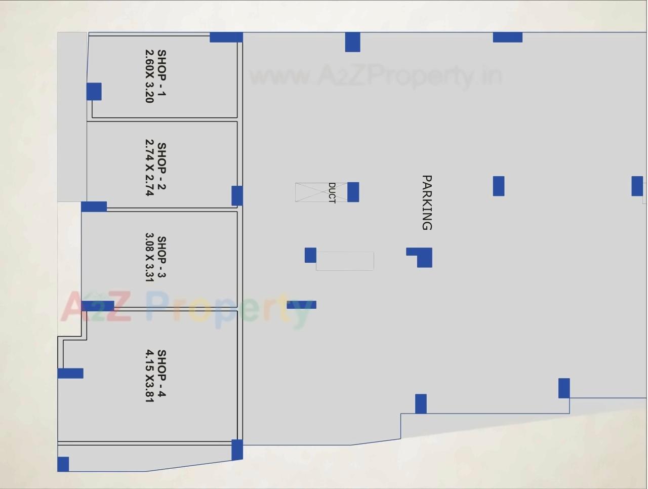 Layout of real estate project Sunrise Appartment located at Pethapur, Gandhinagar, Gujarat