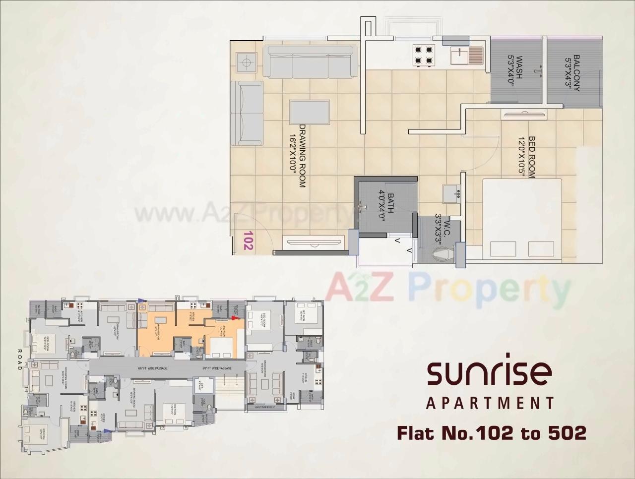 Layout of real estate project Sunrise Appartment located at Pethapur, Gandhinagar, Gujarat
